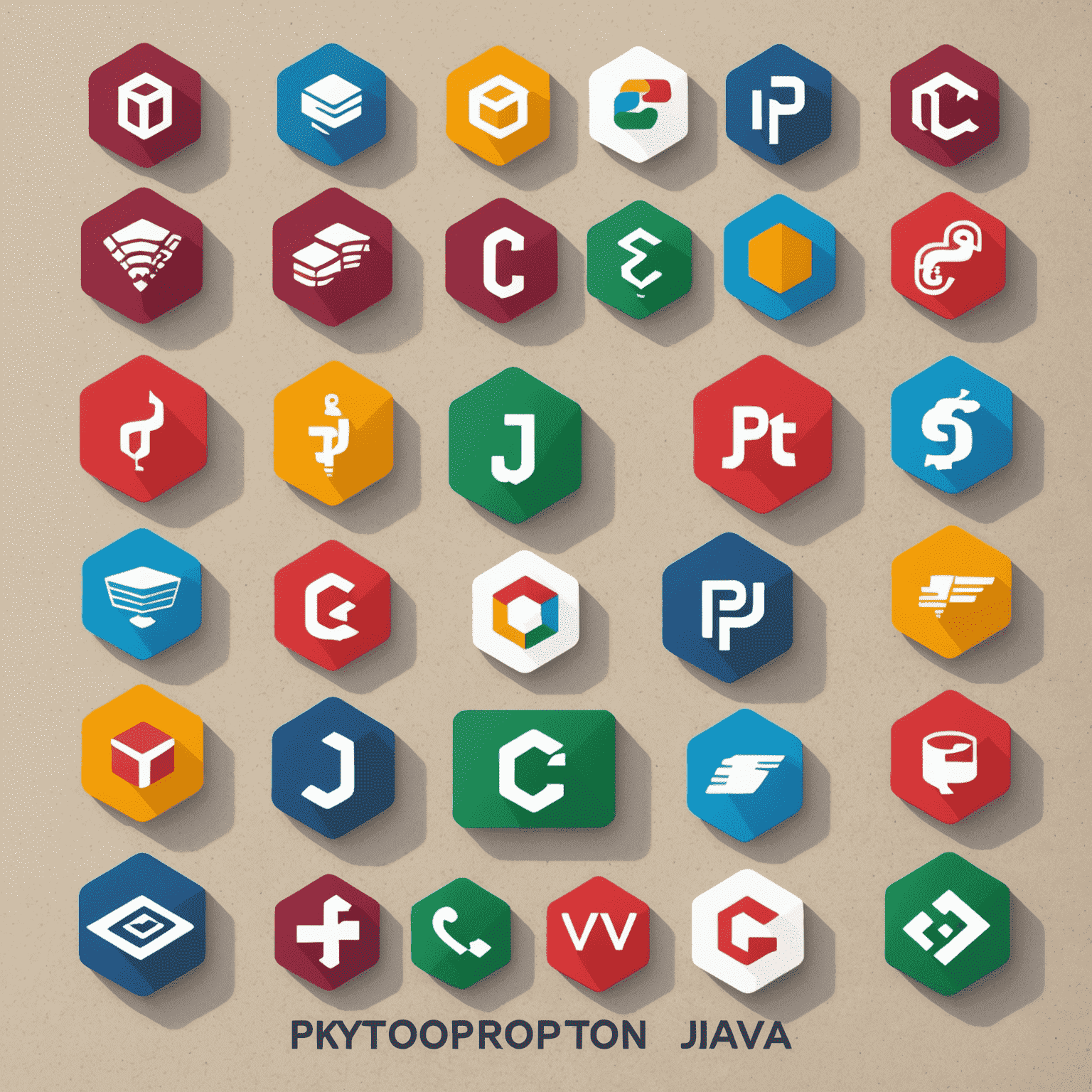 Imagen que muestra logos de diferentes lenguajes de programación como Python, JavaScript, Java, C++ y Ruby